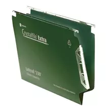 Rexel | Rexel Crystalfile Extra `330` Lateral File 15mm Green (25)